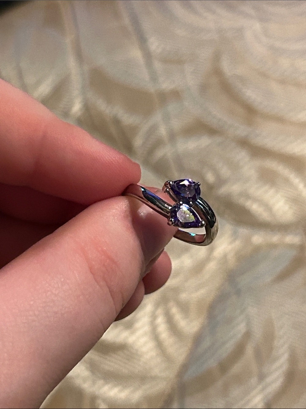 Elegant Purple Stone Sterling Ring - Women’s Jewelry